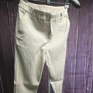 Time and Tru Khaki Ankle Pants Size 2 Slim Fit Work Casual Stretch